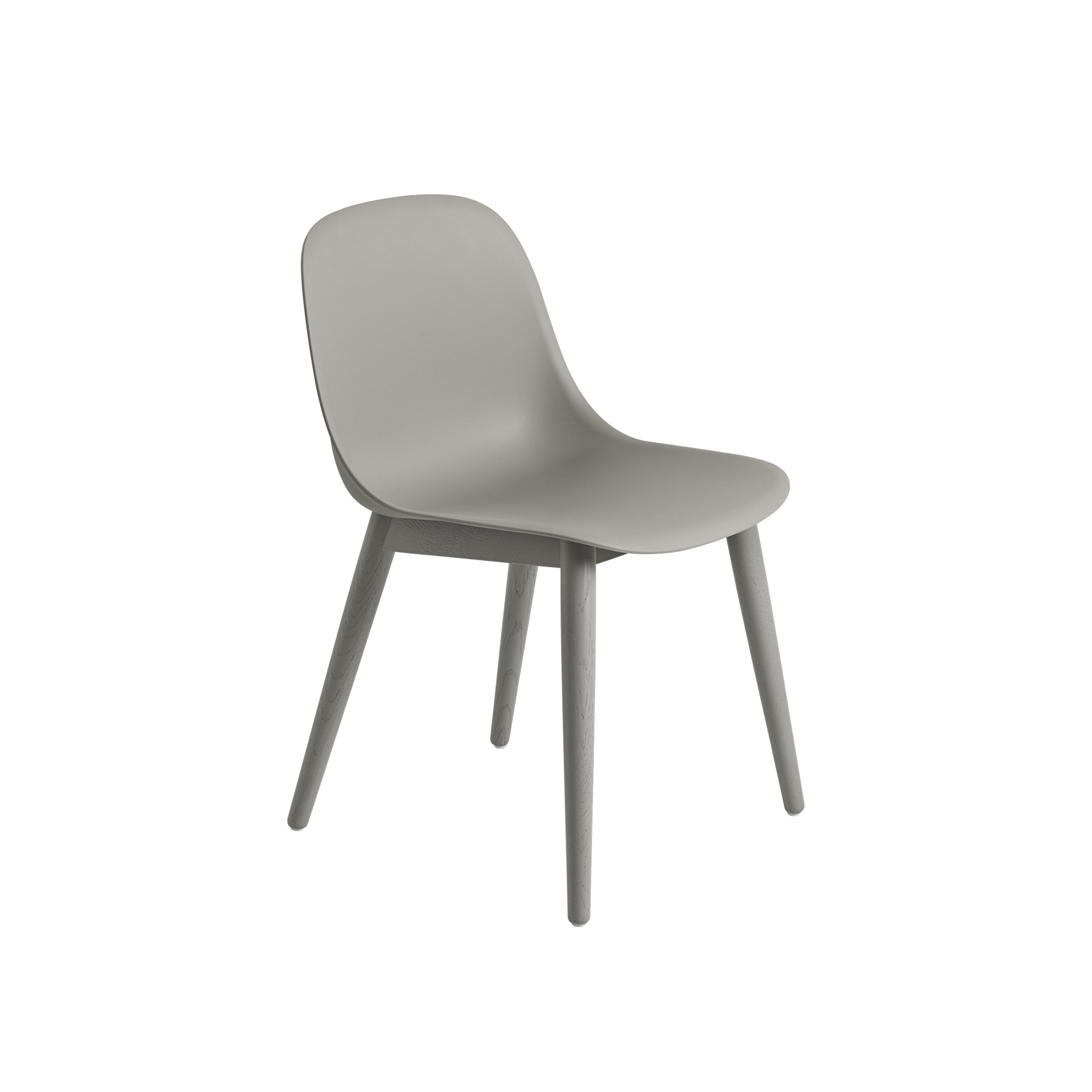 MUUTO - Fiber Spisebordsstol Wood Base, Grey