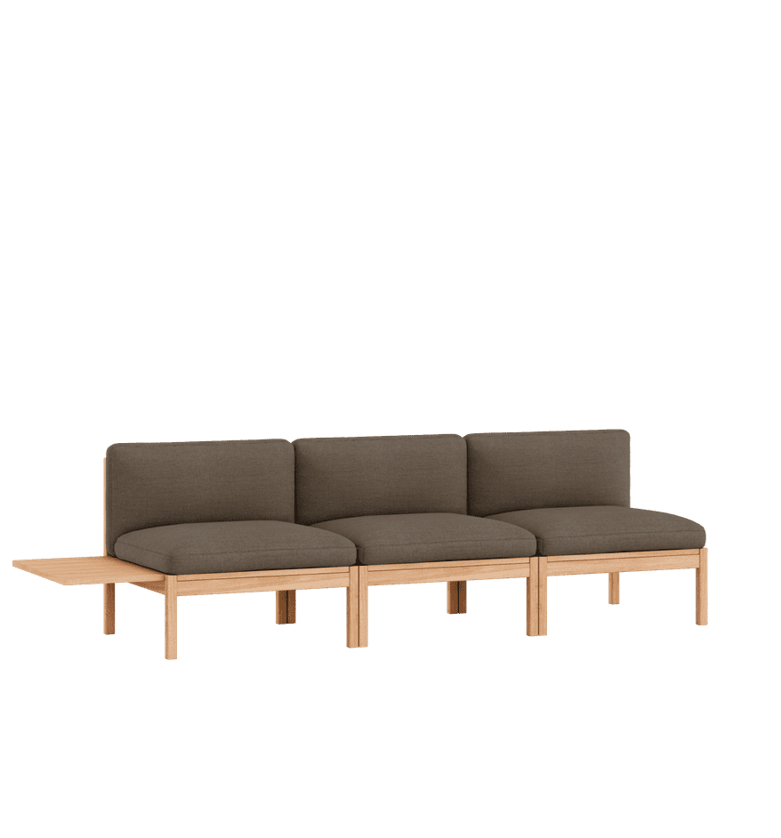 MOEBE - Modulsofa Open 3 Seater m. Sidebord, Autumn 361