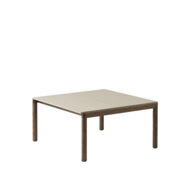 MUUTO - Couple Sofabord 80x84 - 2 Plain, Sand/Dark Oak