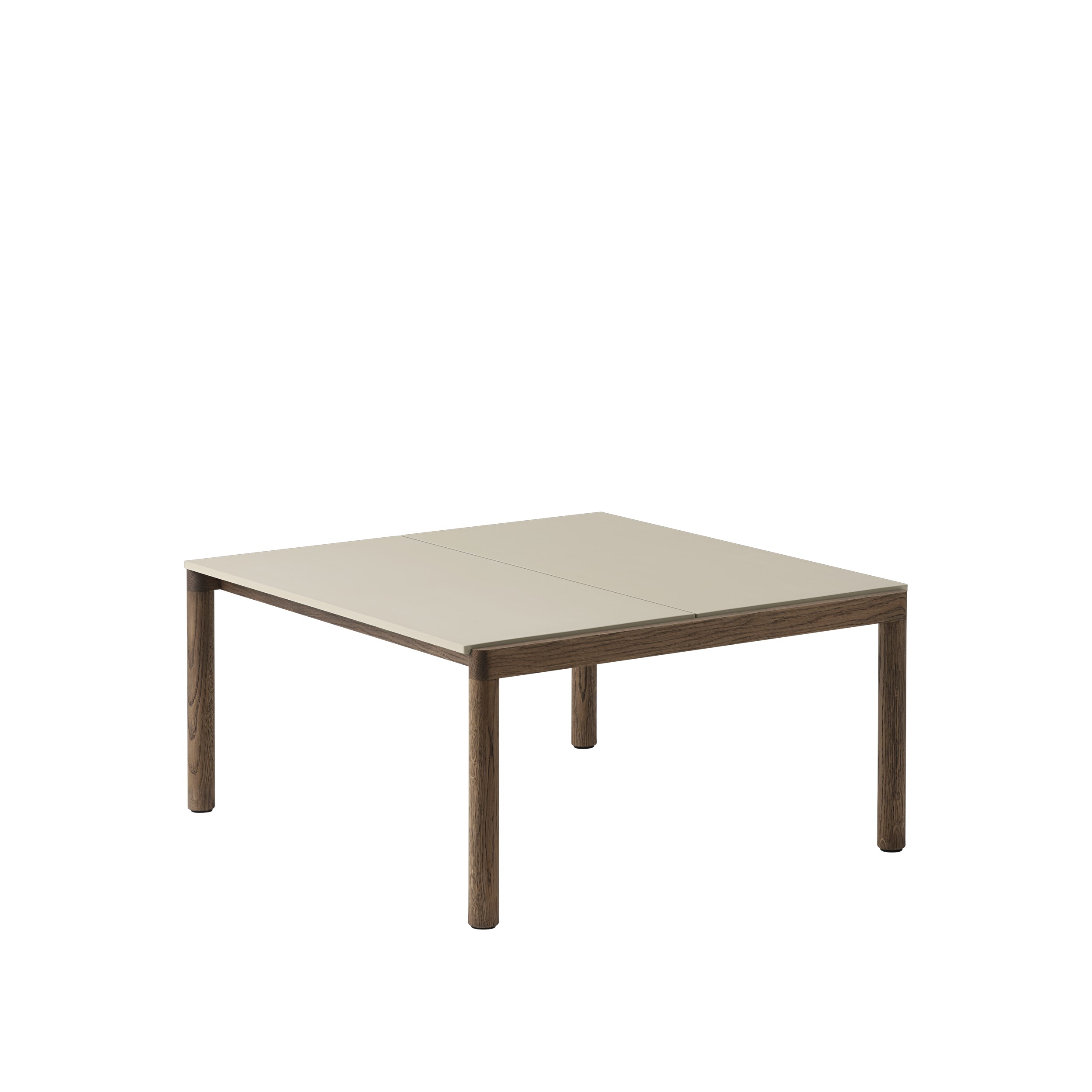 MUUTO - Couple Sofabord 80x84 - 2 Plain, Sand/Dark Oak