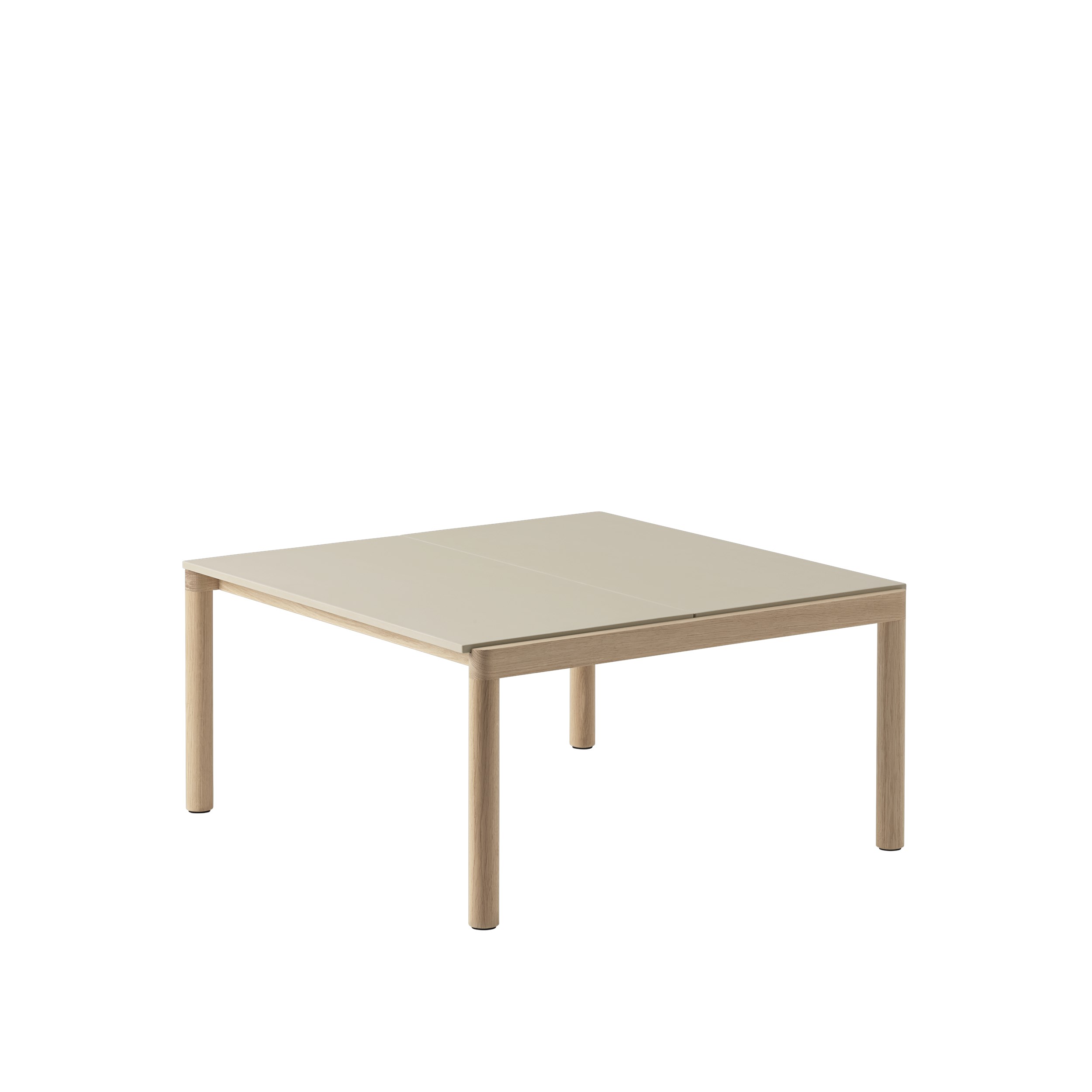 MUUTO - Couple Sofabord 80x84 - 2 Plain, Sand/Oak