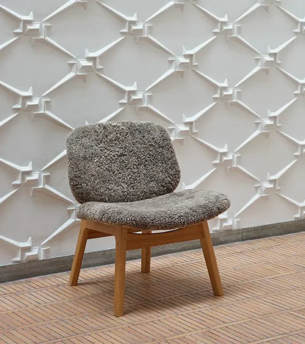 RO COLLECTION - Pandora Loungestol, Oak/Sheepskin Sahara - Billede 2