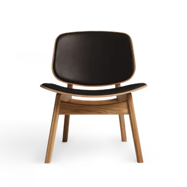 RO COLLECTION - Pandora Loungestol, Oak/Supreme Leather Dark Chocolate