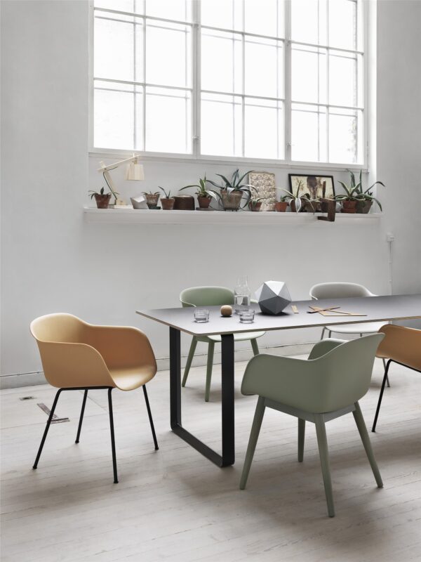 MUUTO - 70/70 Spisebord 255X108, Black Linoleum/Anthracite Black - Billede 3
