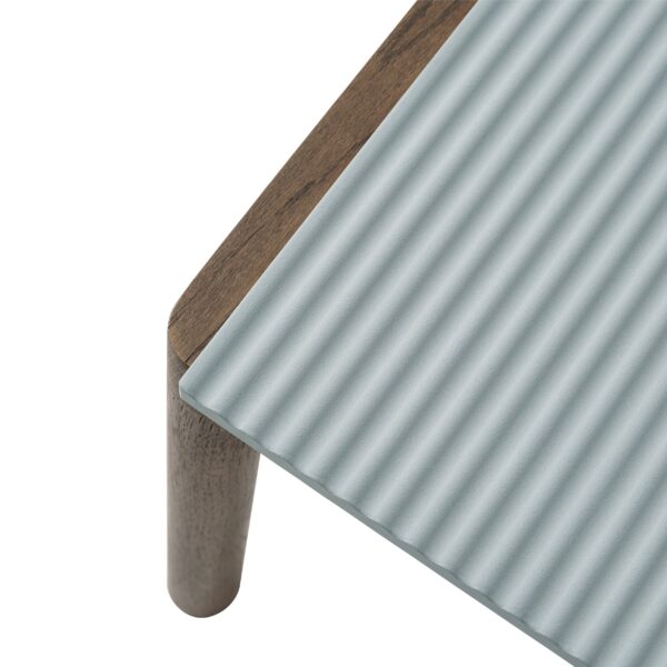 MUUTO - Couple Sofabord 40x84 - 1 Wavy, Light Blue/Dark Oak - Billede 4