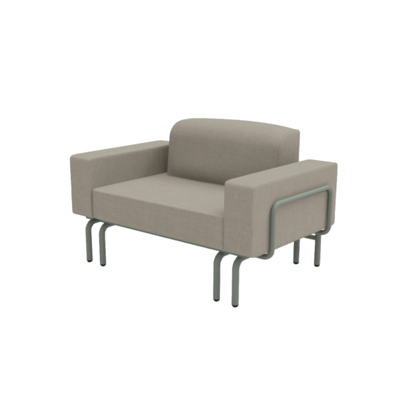MANDALAY - Ivy Loungestol/Sofa M. Udtræk, Olivengrøn