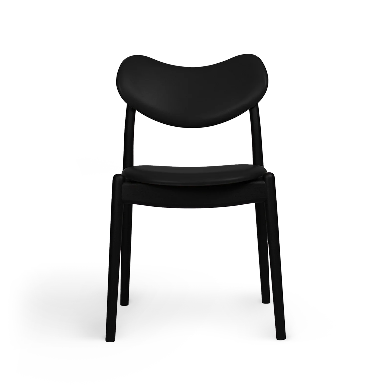 RO COLLECTION - Hybrid Spisebordsstol, Black/Exclusive Leather Black