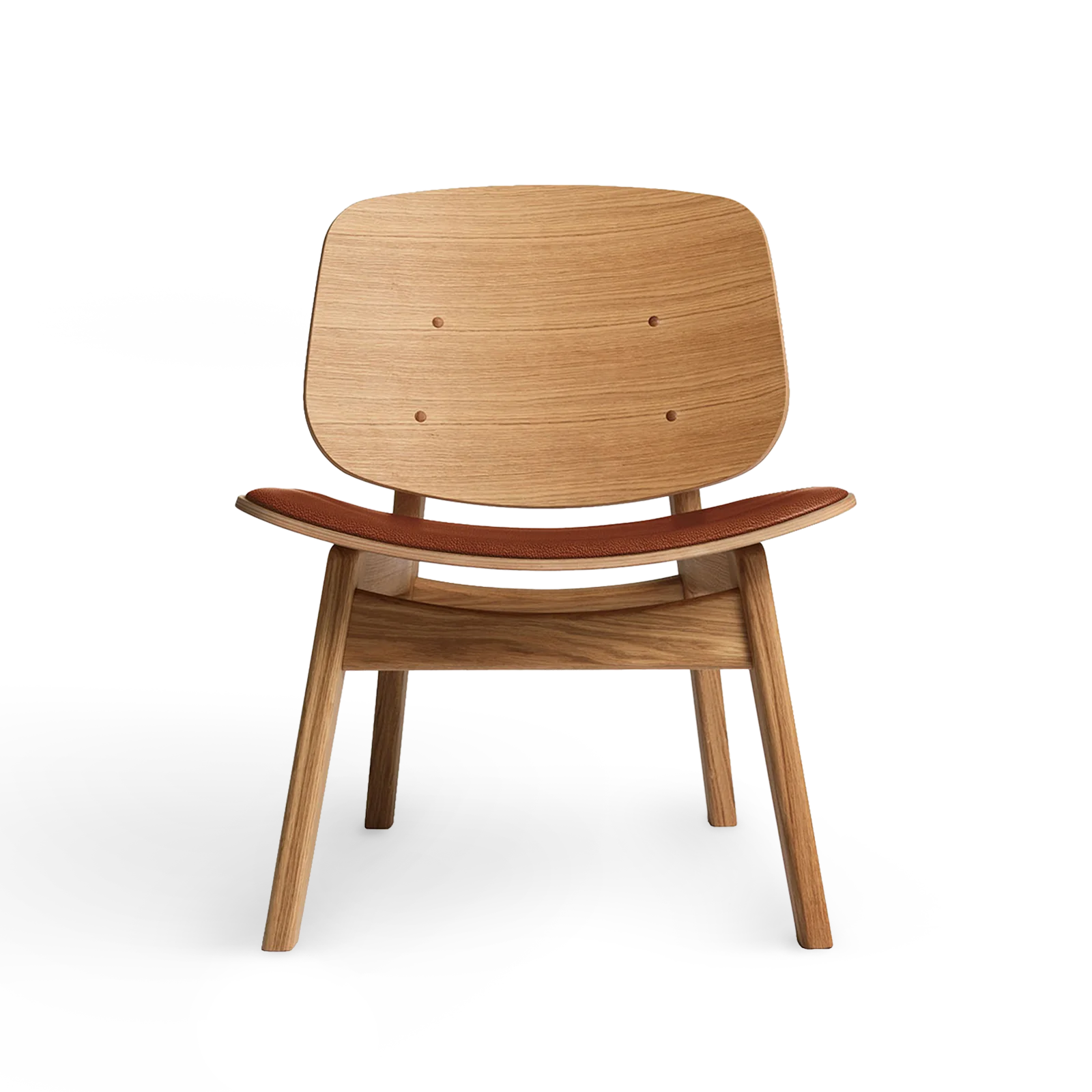 RO COLLECTION - Pandora Loungestol, Oak/Standard Leather Calvados