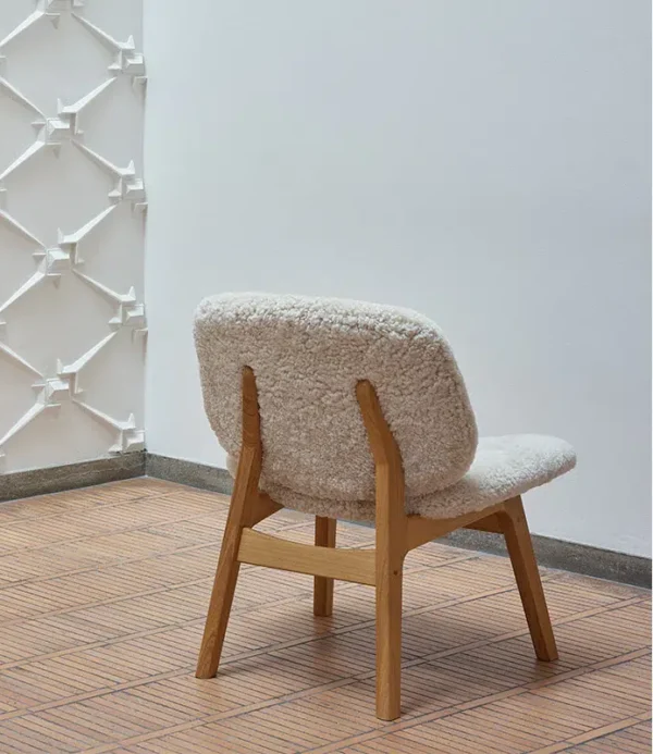 RO COLLECTION - Pandora Loungestol, Oak/Sheepskin Moonlight - Billede 4