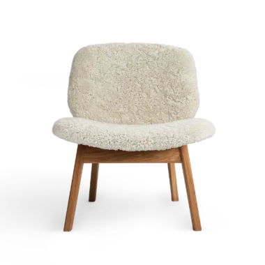 RO COLLECTION - Pandora Loungestol, Oak/Sheepskin Moonlight