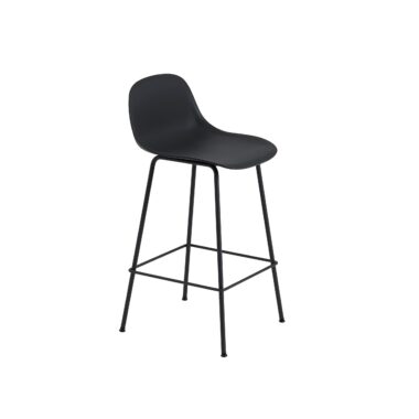 MUUTO - Fiber Barstol Tube Base 65, Black/Anthracite