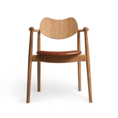 RO COLLECTION - Regatta Spisebordsstol, Oak/Standard Leather Calvados