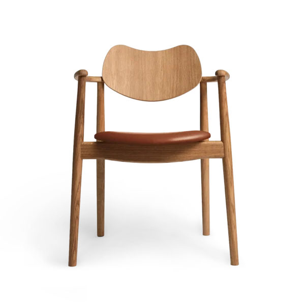 RO COLLECTION - Regatta Spisebordsstol, Oak/Standard Leather Calvados