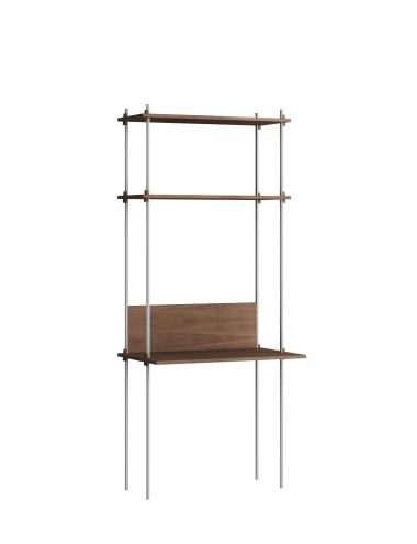 MOEBE - Reolsystem S.200.1.D, Smoked Oak/Stål