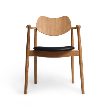 RO COLLECTION - Regatta Spisebordsstol, Oak/Standard Leather Black