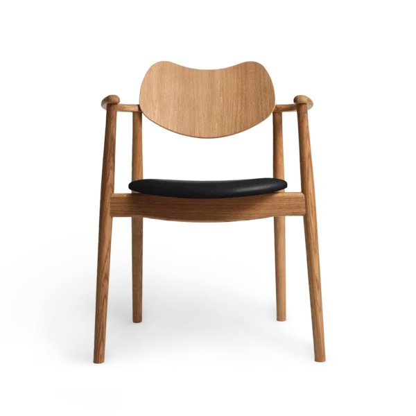 RO COLLECTION - Regatta Spisebordsstol, Oak/Standard Leather Black