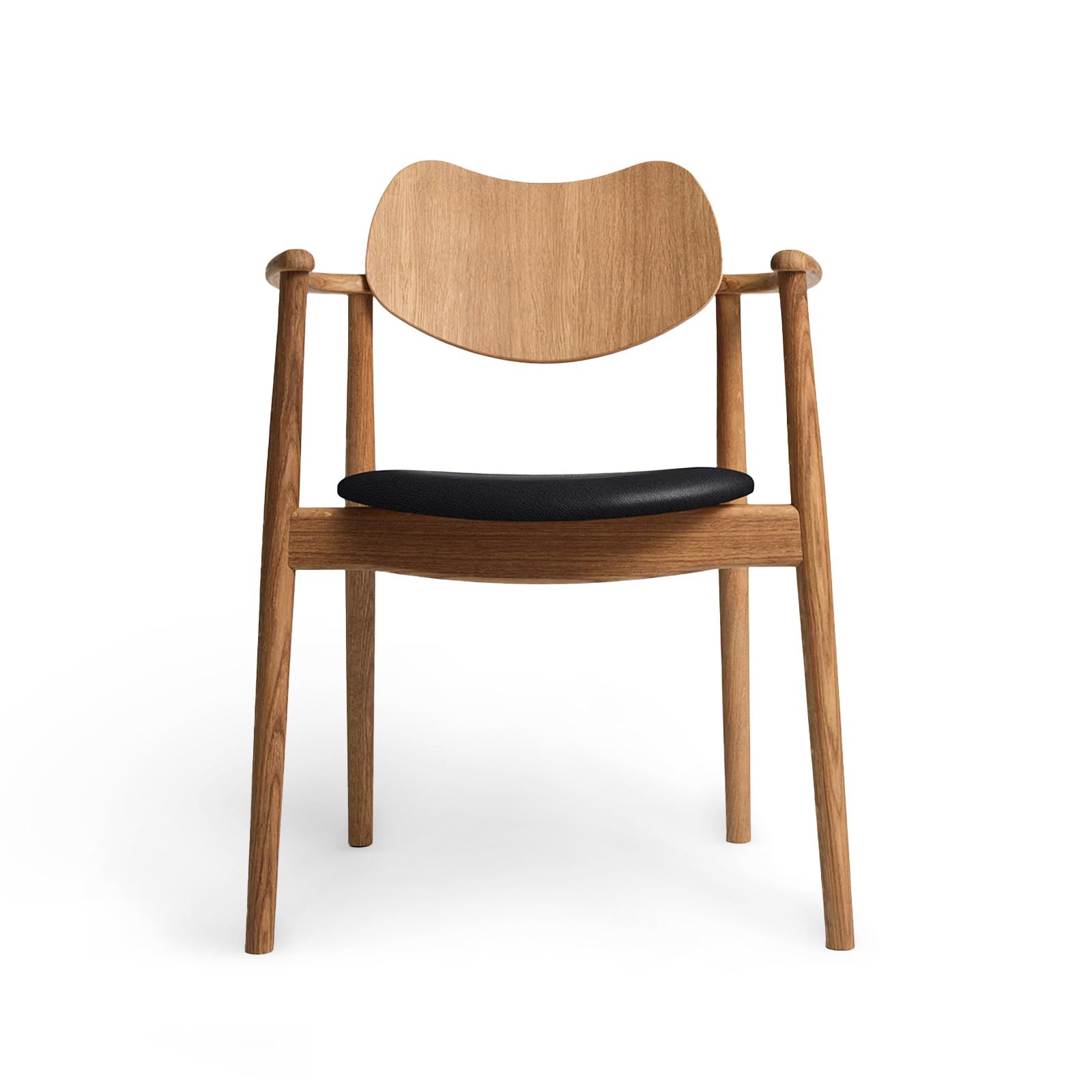 RO COLLECTION - Regatta Spisebordsstol, Oak/Standard Leather Black