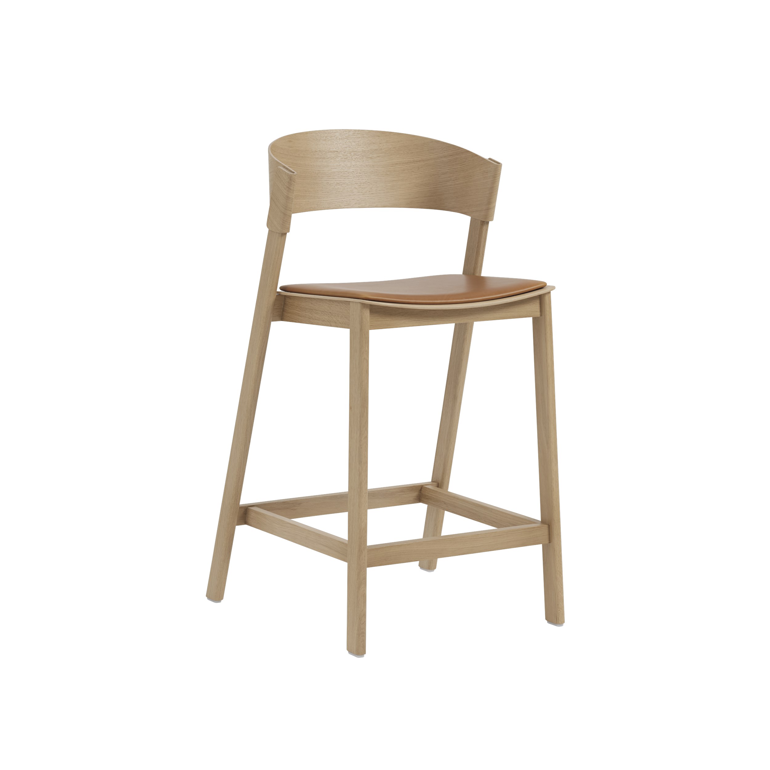 MUUTO - Cover Barstol 65, Refine Leather Cognac/Oak