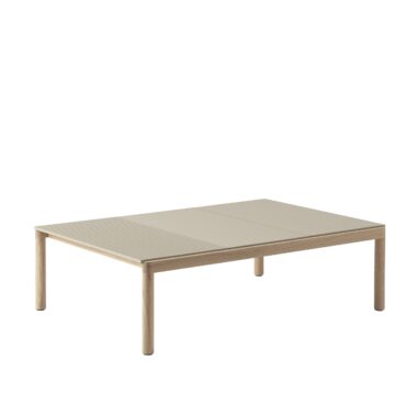 MUUTO - Couple Sofabord 120x84 - 2 Plain 1 Wavy, Sand/Oak