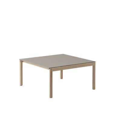 MUUTO - Couple Sofabord 80x84 - 2 Plain, Taupe/Oak
