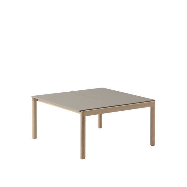 MUUTO - Couple Sofabord 80x84 - 2 Plain, Taupe/Oak
