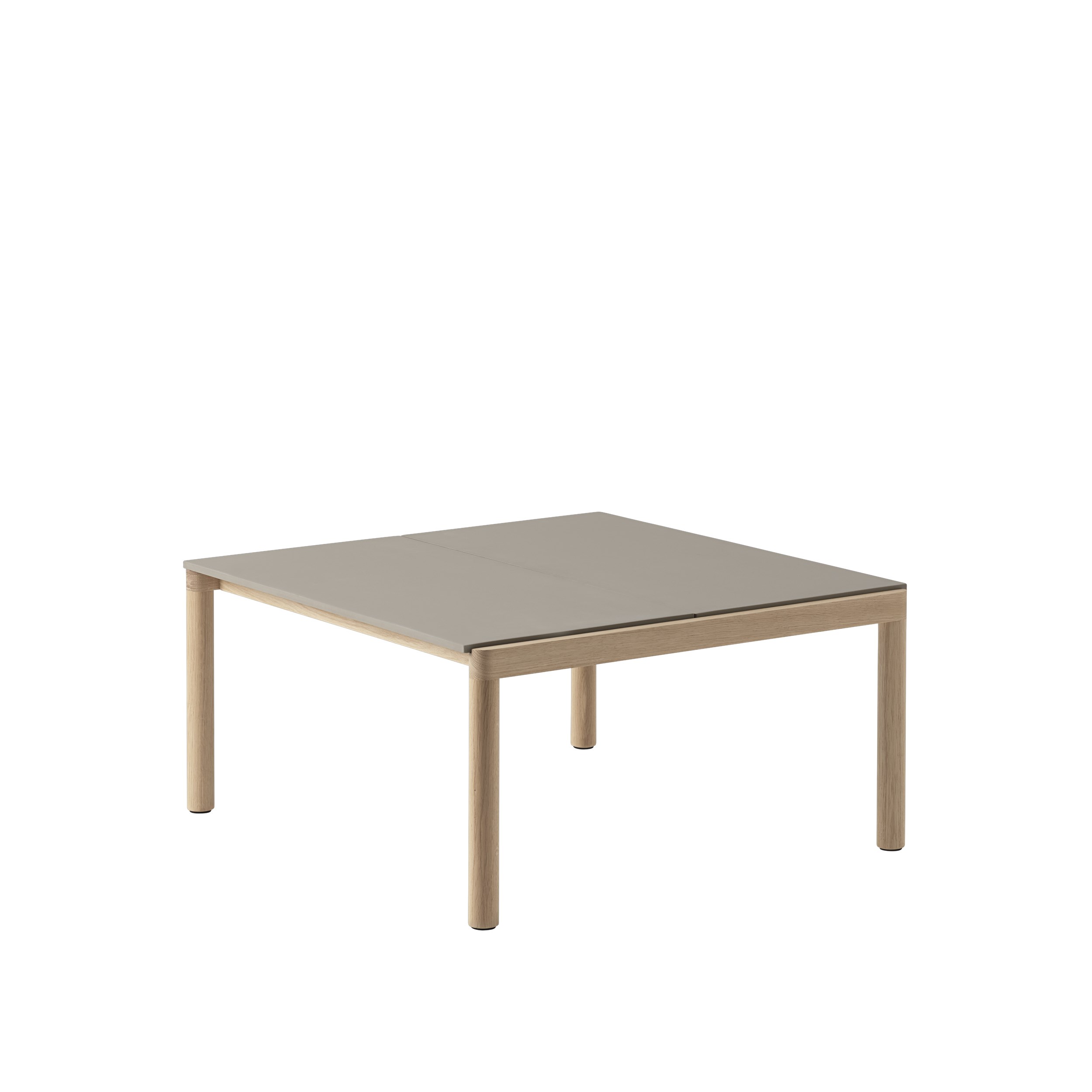 MUUTO - Couple Sofabord 80x84 - 2 Plain, Taupe/Oak