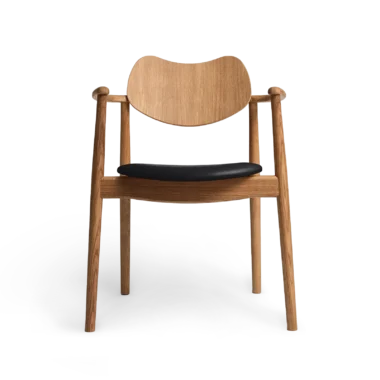 RO COLLECTION - Regatta Spisebordsstol, Oak/Exclusive Leather Black