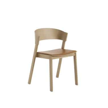 MUUTO - Cover Spisebordsstol, Refine Leather Cognac/Oak