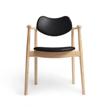 RO COLLECTION - Regatta Spisebordsstol, Soaped Oak/Exclusive Leather Black