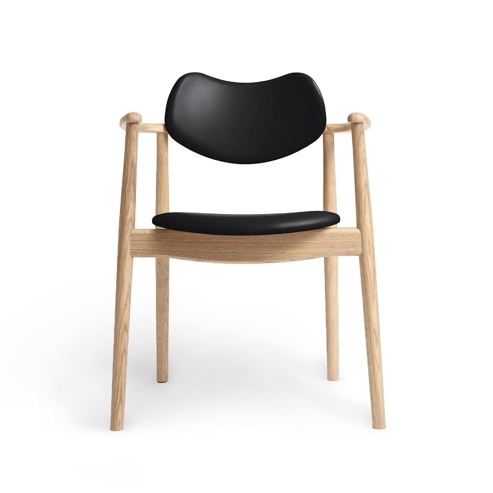 RO COLLECTION - Regatta Spisebordsstol, Soaped Oak/Exclusive Leather Black