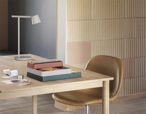 MUUTO - Fiber Spisebordsstol - Wood, Refine Leather Cognac/Oak - Billede 2