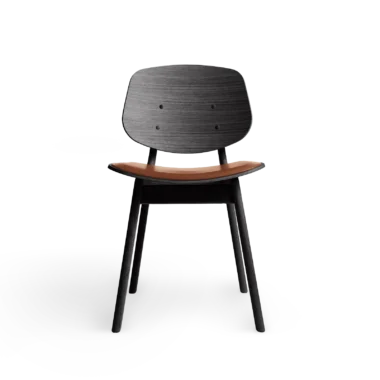 RO COLLECTION - Pandora Spisebordsstol, Black Oak/Supreme Leather Cognac