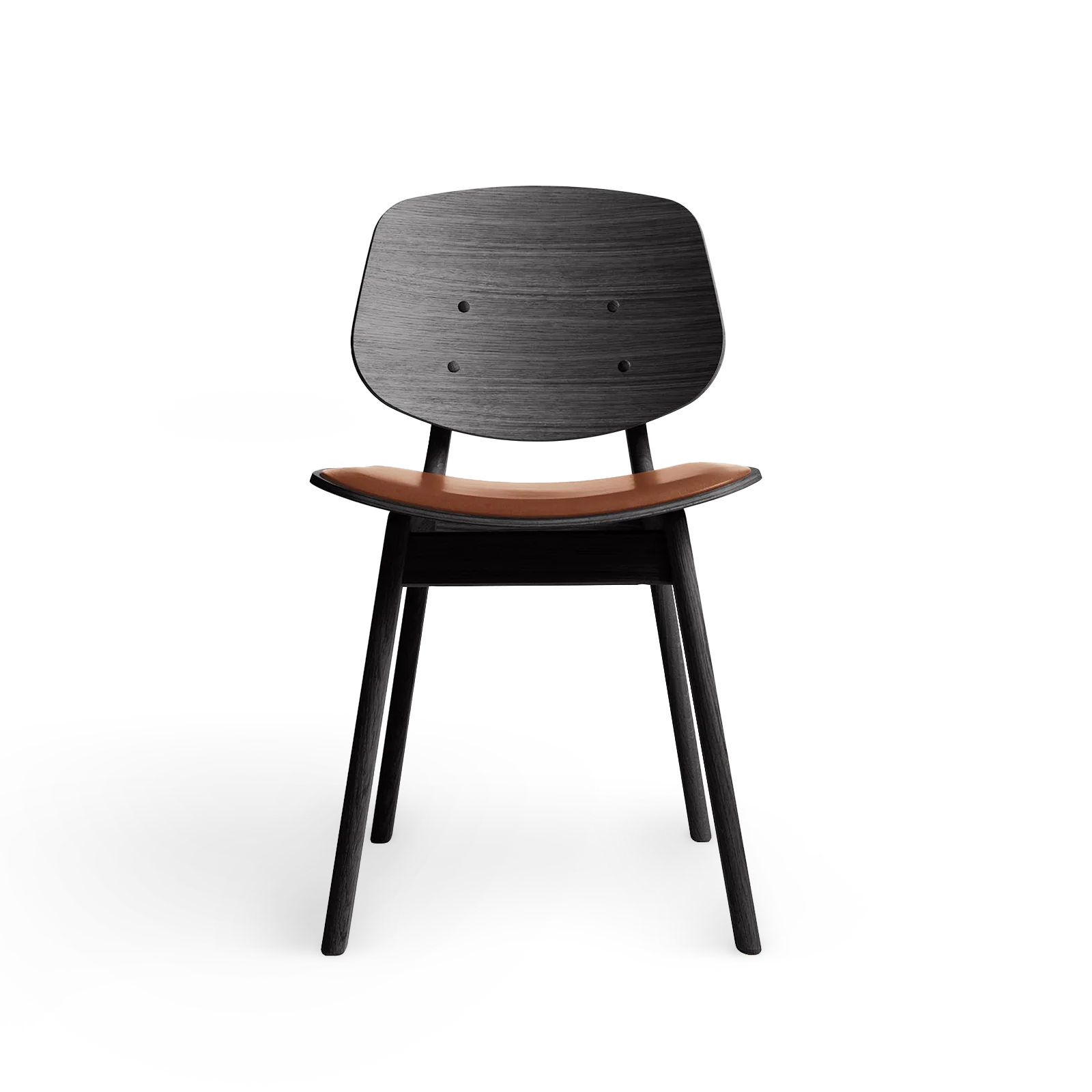 RO COLLECTION - Pandora Spisebordsstol, Black Oak/Supreme Leather Cognac