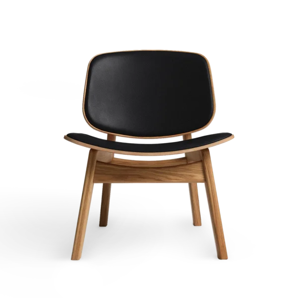 RO COLLECTION - Pandora Loungestol, Oak/Exclusive Leather Black