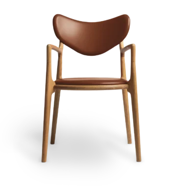 RO COLLECTION - Salon Spisebordsstol, Oak/Supreme Leather Cognac