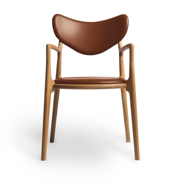 RO COLLECTION - Salon Spisebordsstol, Oak/Supreme Leather Cognac