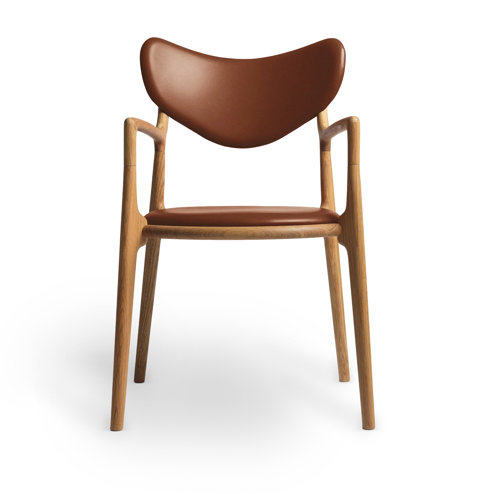 RO COLLECTION - Salon Spisebordsstol, Oak/Supreme Leather Cognac