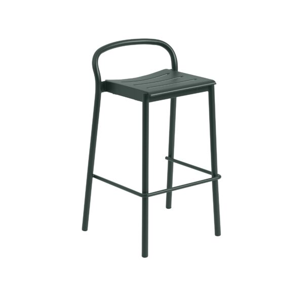 MUUTO - Linear Steel Barstol H75, Dark Green