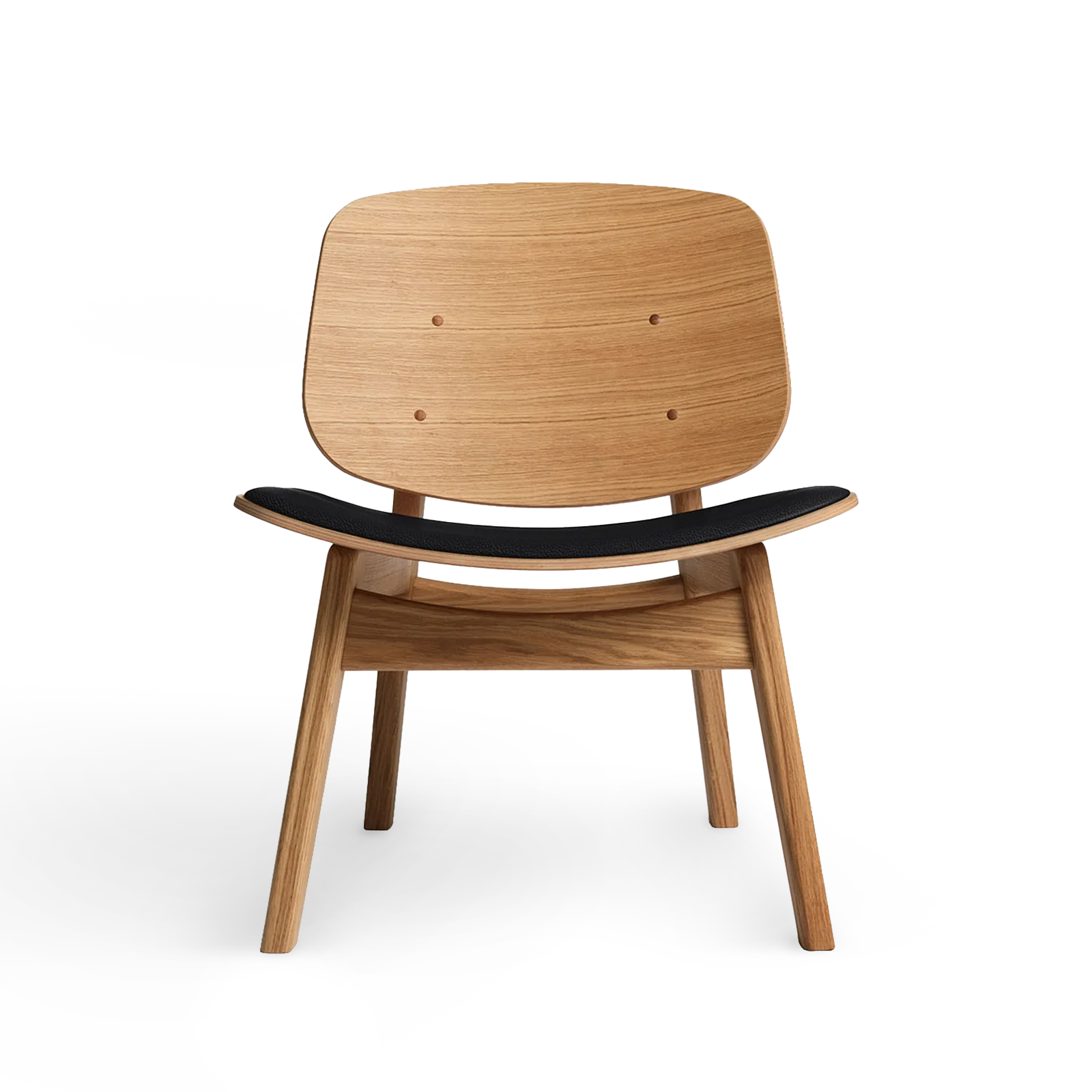 RO COLLECTION - Pandora Loungestol, Oak/Exclusive Leather Black