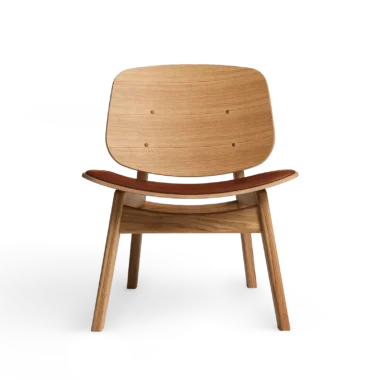 RO COLLECTION - Pandora Loungestol, Oak/Exclusive Leather Cognac