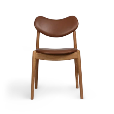 RO COLLECTION - Hybrid Spisebordsstol, Oak/Exclusive Leather Cognac