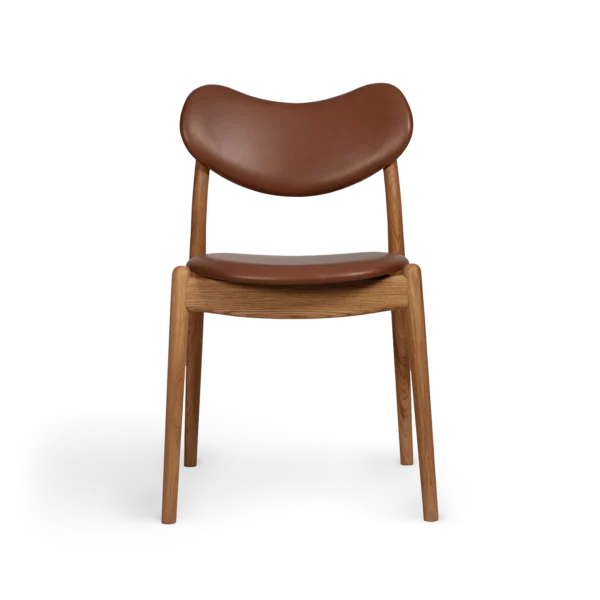 RO COLLECTION - Hybrid Spisebordsstol, Oak/Exclusive Leather Cognac