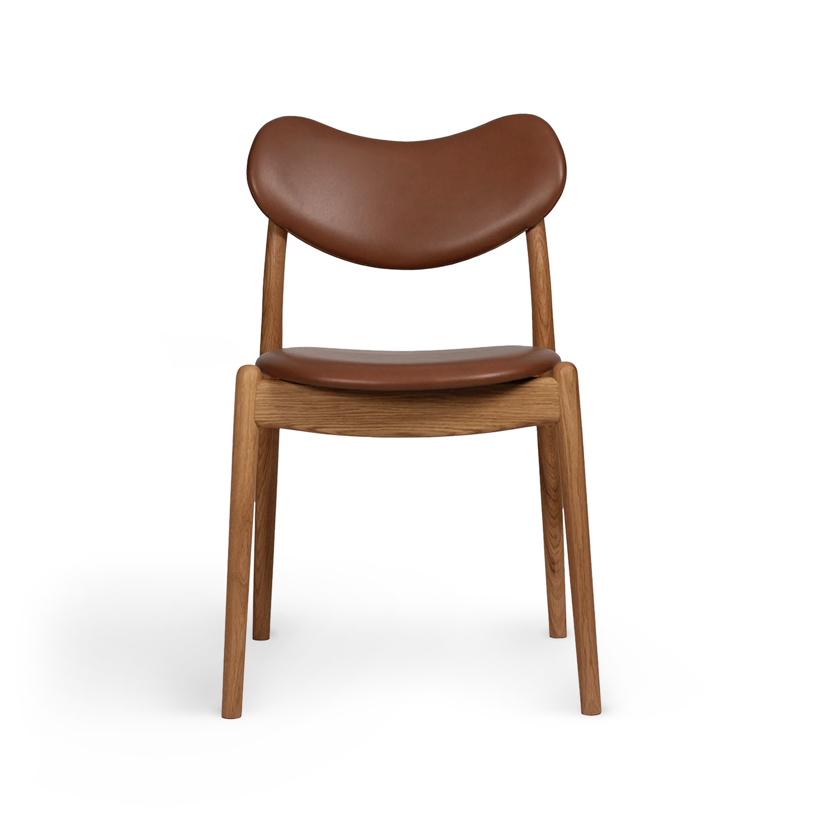 RO COLLECTION - Hybrid Spisebordsstol, Oak/Exclusive Leather Cognac
