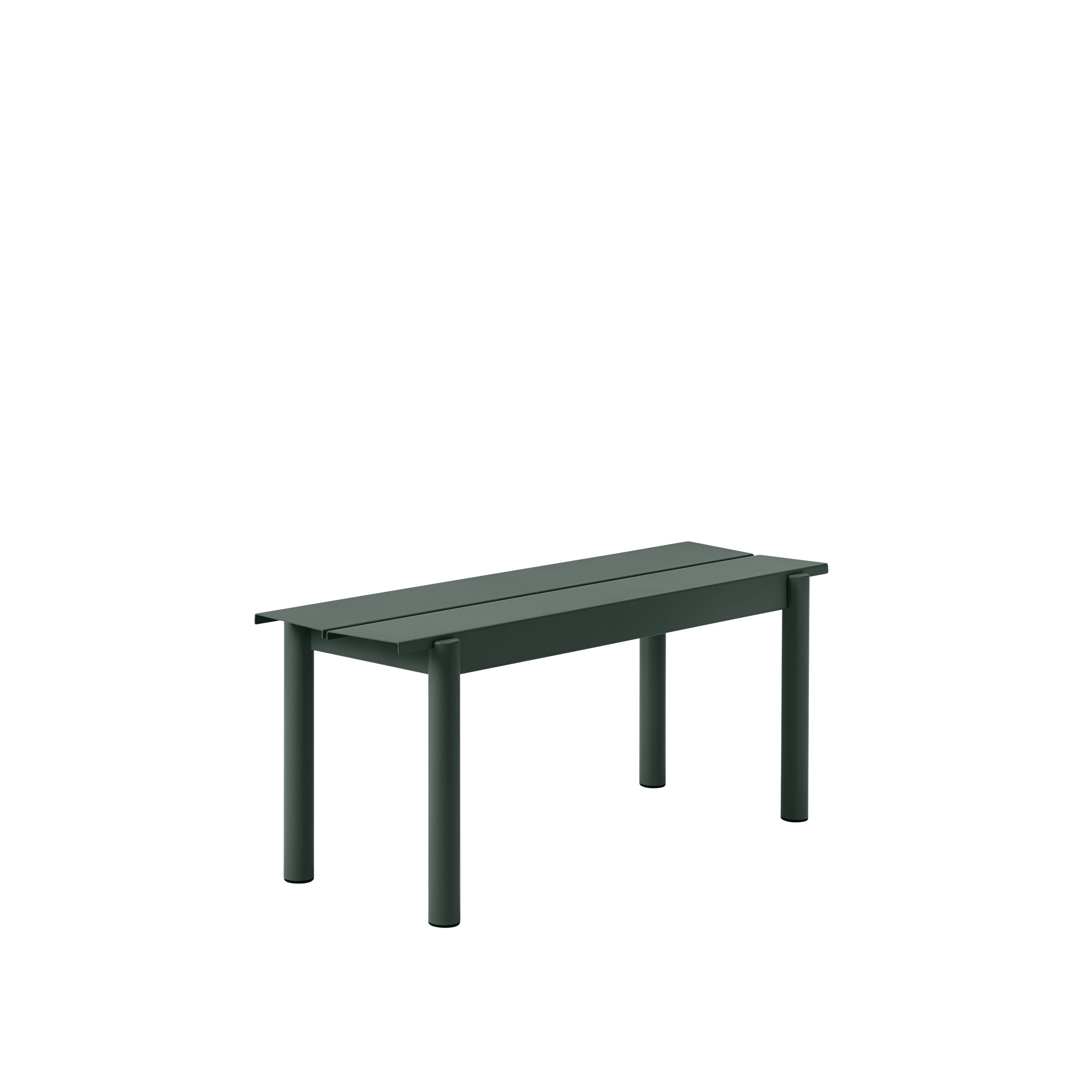 MUUTO - Linear Steel Bænk 110x34, Dark Green