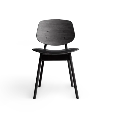 RO COLLECTION - Pandora Spisebordsstol, Black Oak/Exclusive Leather Black
