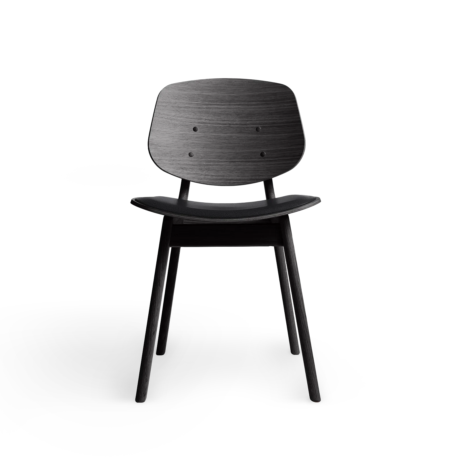 RO COLLECTION - Pandora Spisebordsstol, Black Oak/Exclusive Leather Black