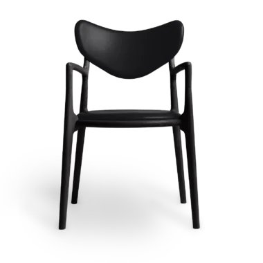 RO COLLECTION - Salon Spisebordsstol, Black Oak/Exclusive Leather Black
