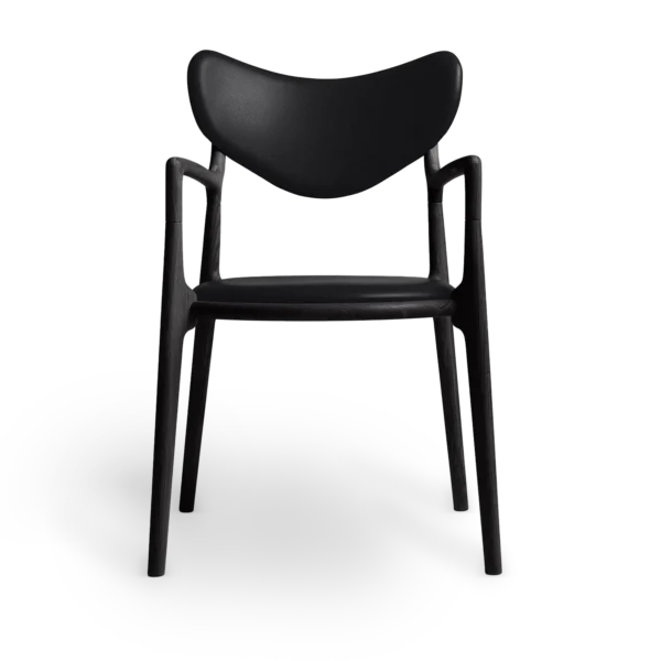 RO COLLECTION - Salon Spisebordsstol, Black Oak/Exclusive Leather Black