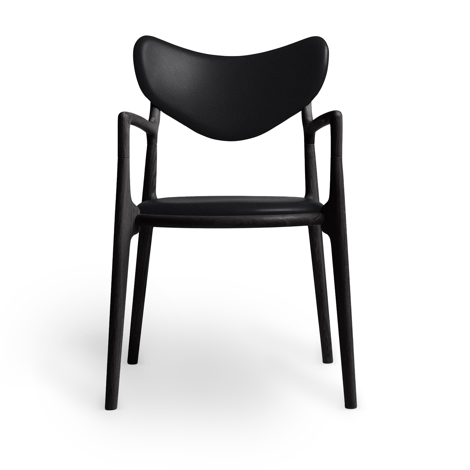 RO COLLECTION - Salon Spisebordsstol, Black Oak/Exclusive Leather Black
