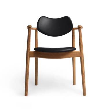 RO COLLECTION - Regatta Spisebordsstol, Oak/Exclusive Leather Black